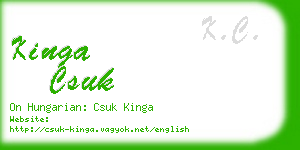 kinga csuk business card
